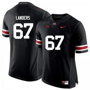 Men's Ohio State Buckeyes #67 Robert Landers Black Nike NCAA College Football Jersey For Fans AQZ5544UG